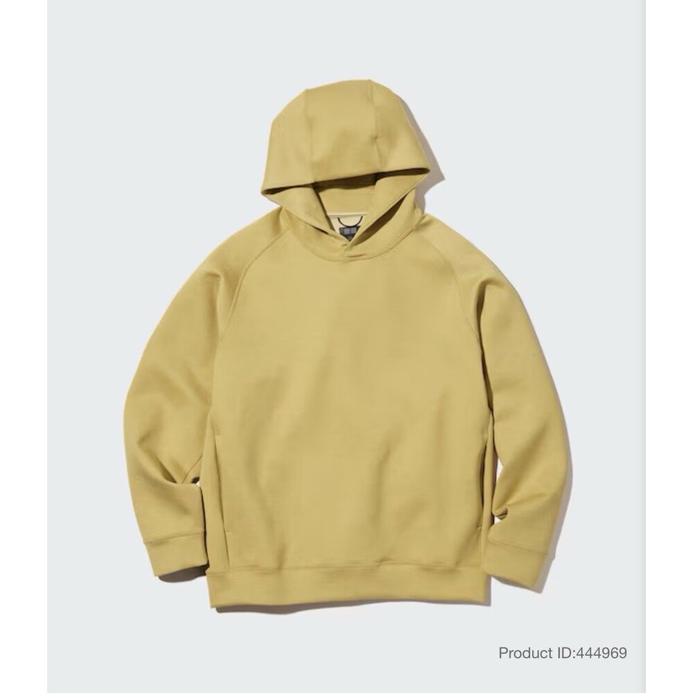 Uniqlo Unisex Stretch Dry Sweat Pullover Hoodie XS Neutral Minimalist Casual - Picture 1 of 7